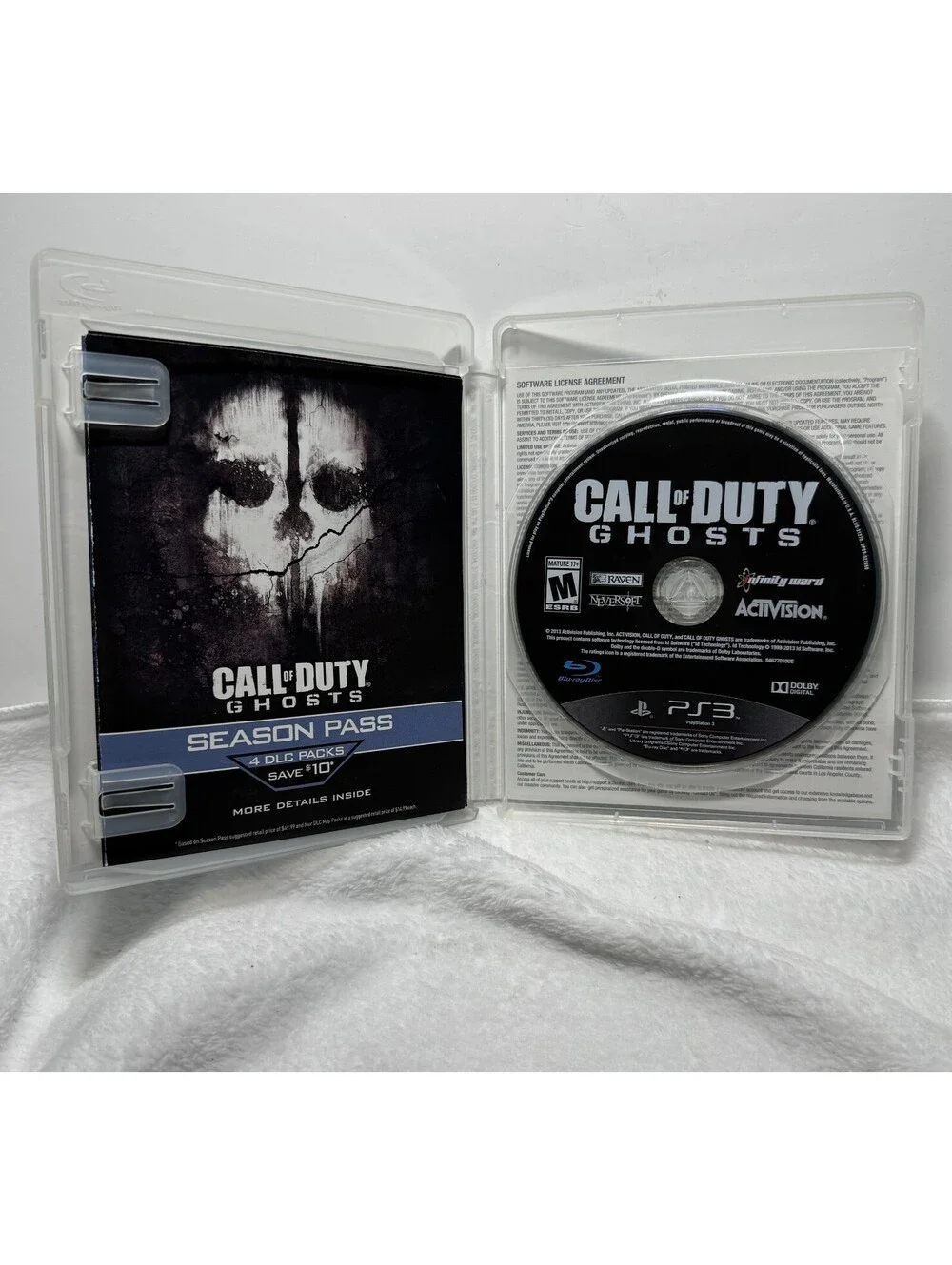 Call of Duty Ghosts PS3 PlayStation 3 Complete CIB Bonus Map Insert